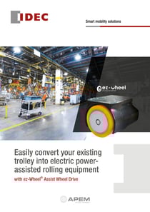 Easily convert your existing trolley into electric power-assisted rolling equipment with ez-Wheel® Assist Wheel Drive
